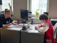 Olek Górniak podczas konsultacji literackich z Agnieszką Gil